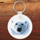 Porte-clés Ours polaire Pop Art (Recto)