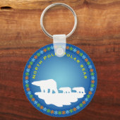 Porte-clés Ours polaire sur glace (Recto)