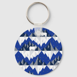 Porte-clés Ours polaire sur Iceberg Motif sans couture.