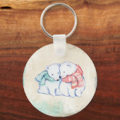 Porte-clés Ours polaires Couple (Recto)