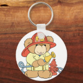 Porte-clés Ours pompier mignon (Recto)