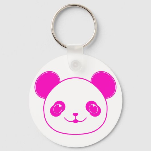 Porte-clés Ours rose Kawaii Panda (Recto)