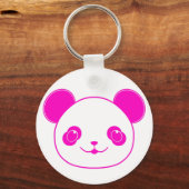 Porte-clés Ours rose Kawaii Panda (Recto)