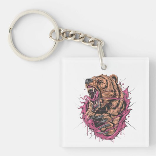 Porte-clés Ours Rugissant (Devant)