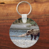 Porte-clés Ours W/ Poisson Dans La Bouche Par Flux (Recto)