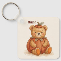 Ourson en peluche personnalisé Citrouille Automne