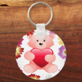 Porte-clés ourson rose (Recto)