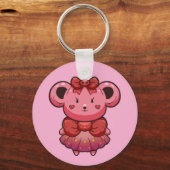Porte-clés ourson rose mignon (Recto)