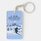Porte-clés Outdoor Adventure snowboard hiver (Dos)