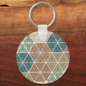 Porte-clés Outdoor | Blue & Green Tribal Pattern (Recto)