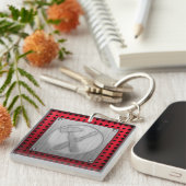 Porte-clés Outils balayés de charpentier de Métal-regard (Devant Droit)