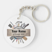 Porte-clés Outils d'entrepreneur de bricolage personnalisable (Dos)