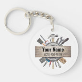 Porte-clés Outils d'entrepreneur de bricolage personnalisable (Devant)