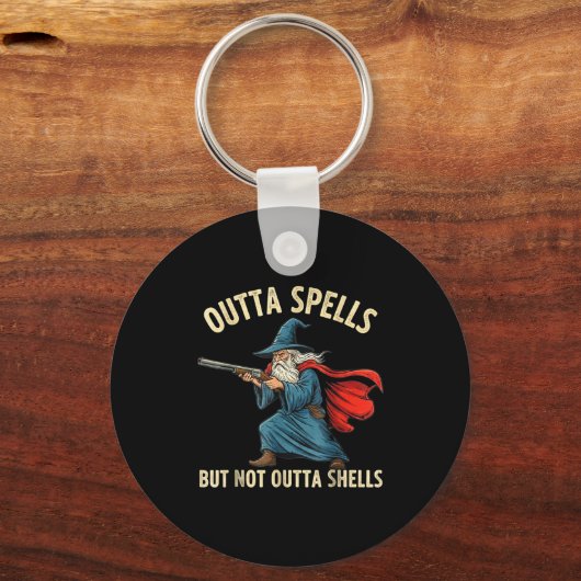 Porte-clés Outta Spells But Not Shells Wizard Meme  (Recto)