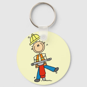 Porte-clés Ouvrier du bâtiment avec marteau-piqueur