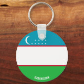 Porte-clés Ouzbékistan Drapeau charmant patriotique (Recto)