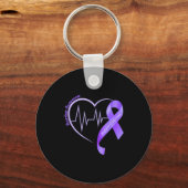 Porte-clés Overdose Awareness Month Purple Ribbon Heart Suprt (Recto)