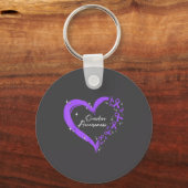 Porte-clés Overdose Awareness Purple Ribbon Drug Addiction He (Recto)