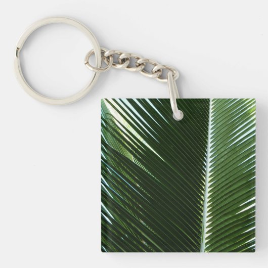 Porte-clés Overlapping Palm Fronds Tropical Green Abstract (Devant)