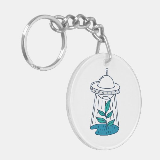 Porte-clés OVNI Alien (Devant gauche)