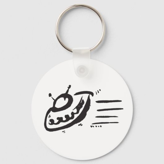 Porte-clés OVNI - Soucoupe volante - Navire spatial (Recto)