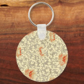 Porte-clés Owen Jones Motif Ancien : Fleurs de corail gris (Recto)