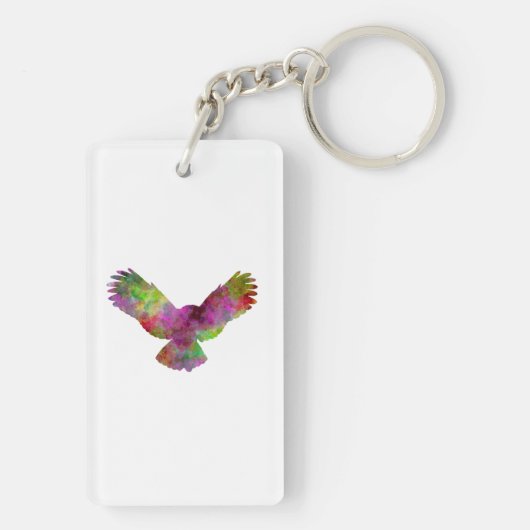 Porte-clés Owl 02 in watercolor (Dos)