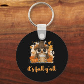 Porte-clés Owl Fall Thanksgiving C'est Fall Yáll (Recto)