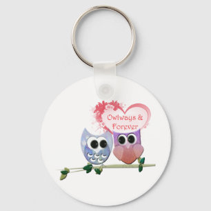 Porte-clés Owlways et pour toujours, hiboux mignons