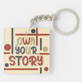 Porte-clés Own Your Story – Inspirational Typography Design (Dos)