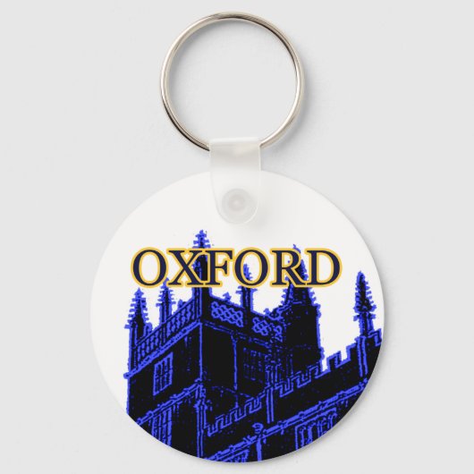 Porte-clés Oxford Angleterre 1986 Bâtir des spirales bleu (Recto)