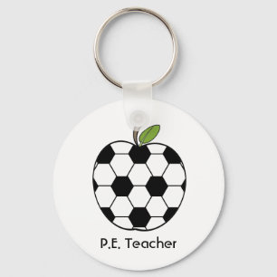 Porte-clés P.E. Teacher Keychain - Soccer Ball Apple