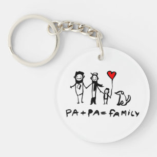 Porte-clés Pa + Pa = Famille
