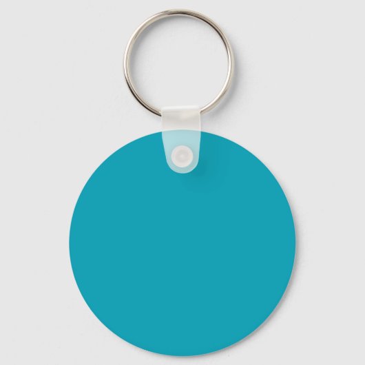 Porte-clés Pacific Blue 00A1B9 Couleur - Option pour ajouter (Recto)