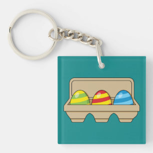 Porte-clés Pack de caricatures colorées OEufs de Pâques