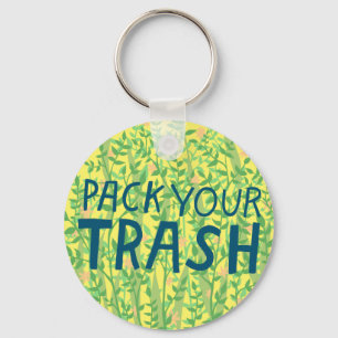 Porte-clés PACK YOUR TRASH No Littering Circle Art