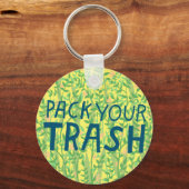 Porte-clés PACK YOUR TRASH No Littering Circle Art (Recto)