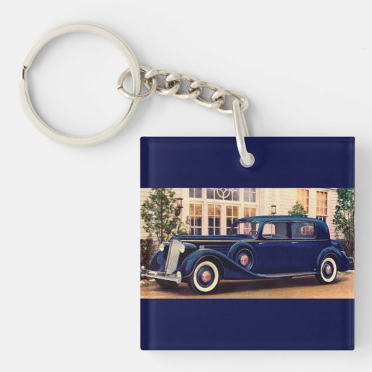 Porte-clés Packard bleu 1936 (Devant)