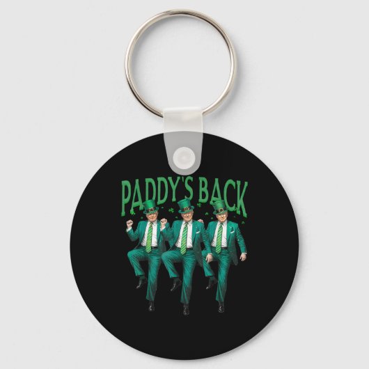 Porte-clés Paddle Dancing Trump Jour de la Saint Patrick Iris (Recto)