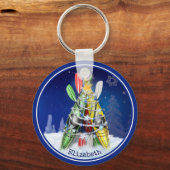 Porte-clés paddle hiver Kayak Christmas Tree personnalisé (Recto)