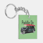Porte-clés Paddle On Classic Car Design - Carré (double-side (Devant gauche)