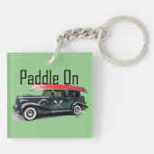 Porte-clés Paddle On Classic Car Design - Carré (double-side (Dos)
