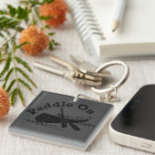 Porte-clés Paddle On Design - Carré (double côté) (Devant Droit)