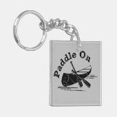 Porte-clés Paddle On Design - Carré (double côté) (Devant gauche)