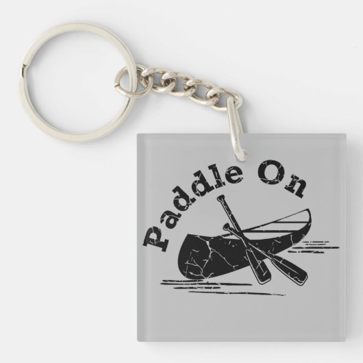 Porte-clés Paddle On Design - Carré (double côté) (Devant)