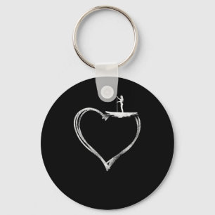 Porte-clés Paddleboard Paddleboard Heart Girl Heart