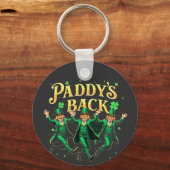 Porte-clés Paddy's Back Funny St Patrick's Day Trump Support (Recto)