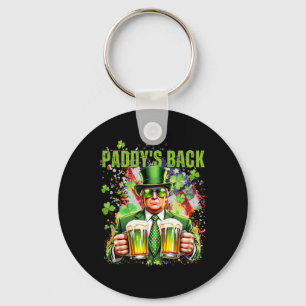 Porte-clés Paddy's Back Funny Trump Jour de la Saint Patrick