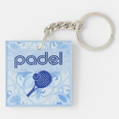 Porte-clés Padel Key Chain – Spanish Tile Vibes in Blue (Dos)