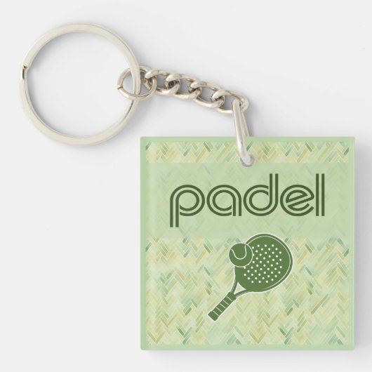 Porte-clés Padel Key Chain – Spanish Tile Vibes Matcha Green (Devant)